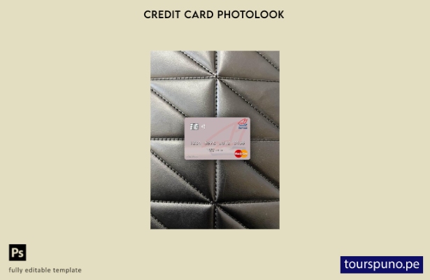 listo para imprimir plantilla frontal de aspecto fotográfico mastercard del B 28